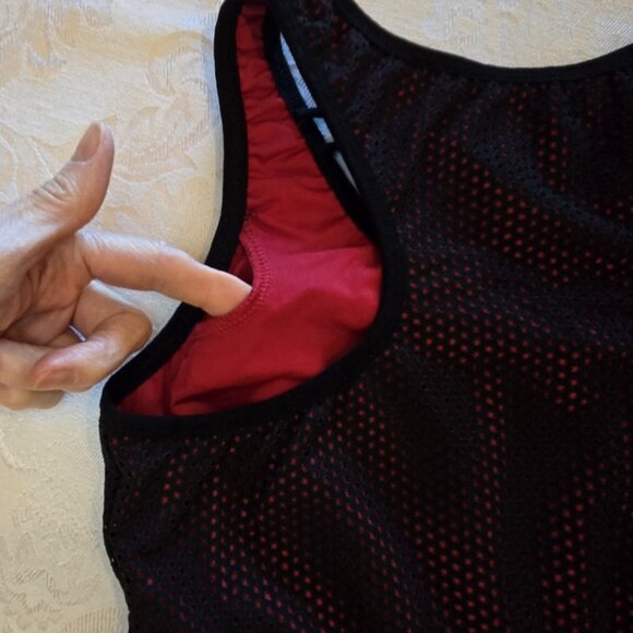 Ruby Ribbon Mesh Racerback Tank #1629 - Picture 6 of 9